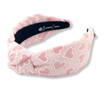 Adult Size Light Pink Textured Heart Headband