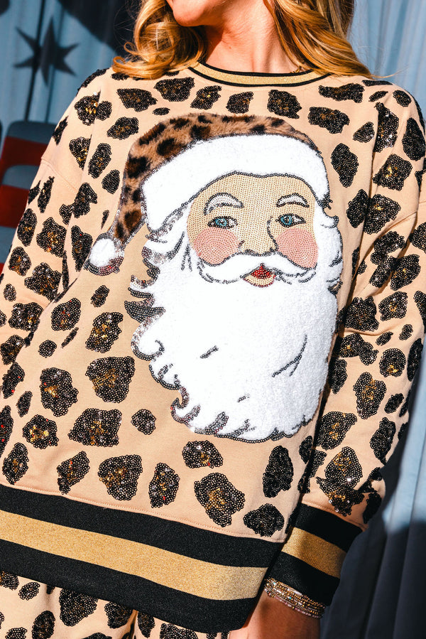HTH x Brianna Cannon Leopard Santa Sweatshirt