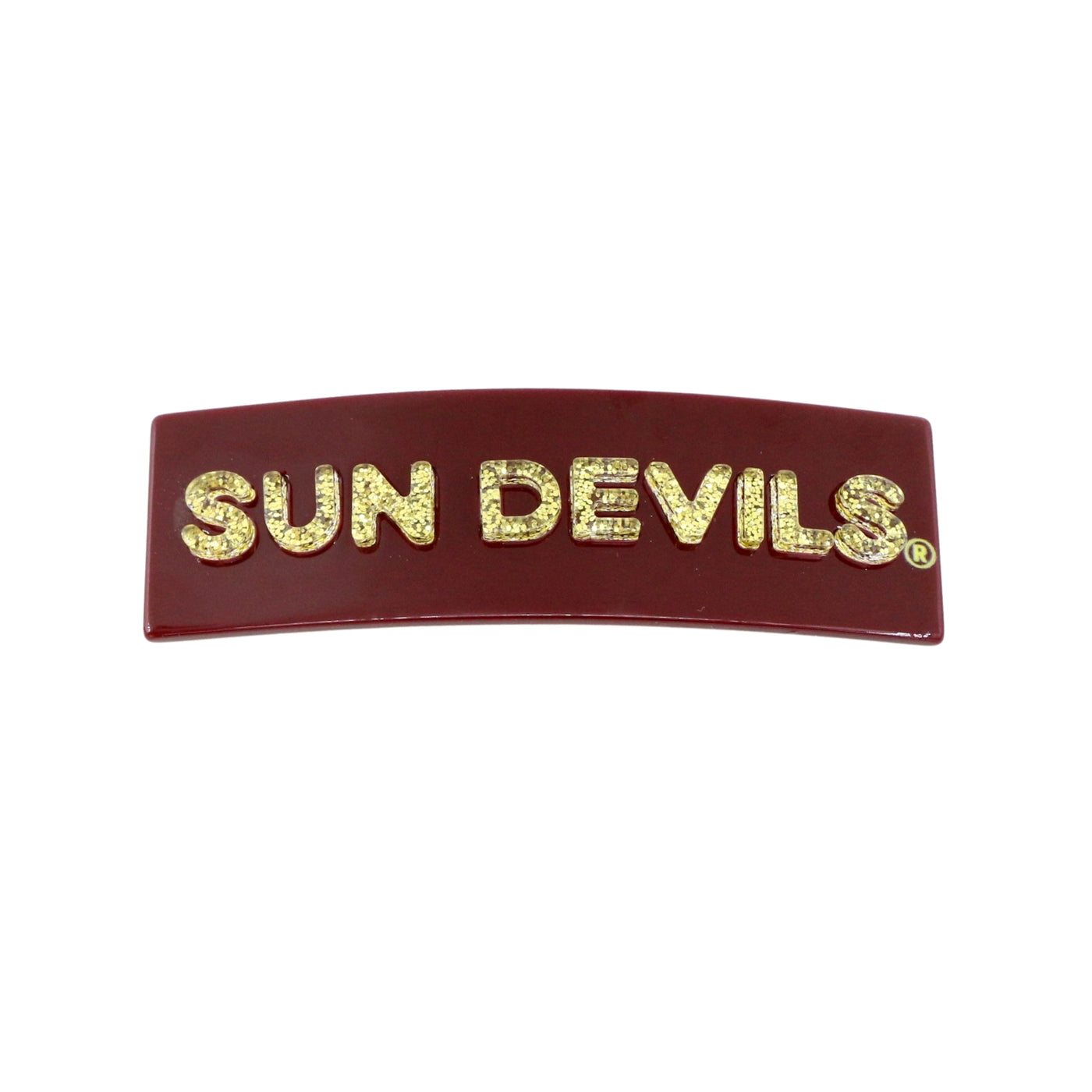 Arizona State Maroon SUN DEVILS Rectangle Barrette Clip