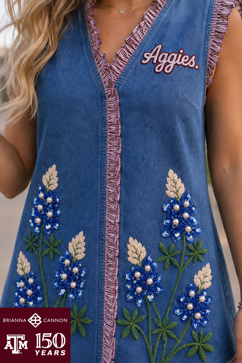 Texas A&M 150 Bluebonnet Dress PRE-ORDER (Est. Ship 10/6)