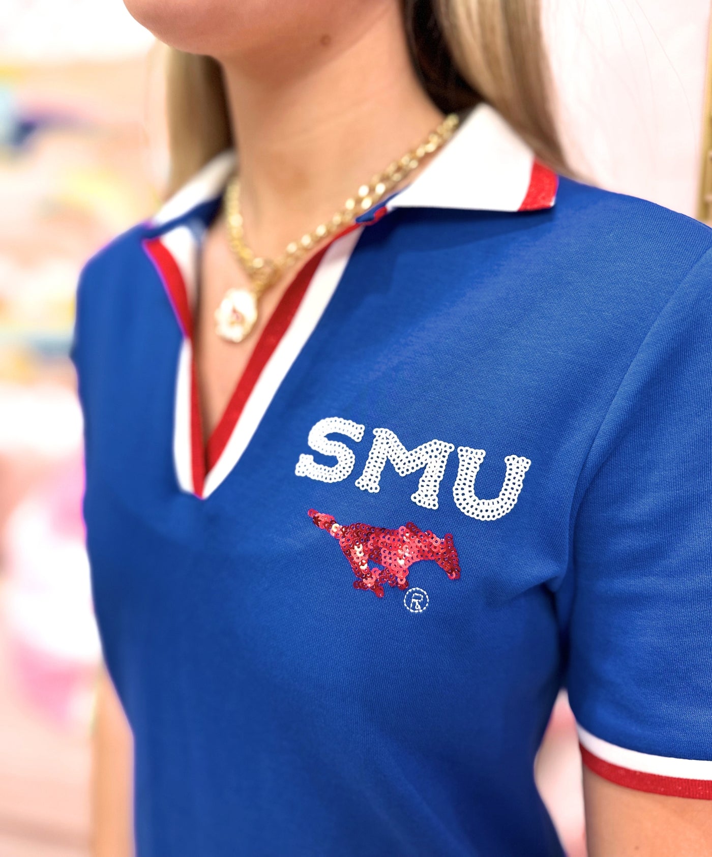 SMU BC Club Dress with Mustang