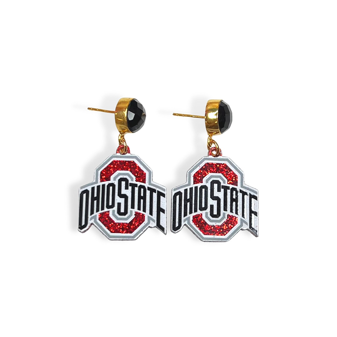 Mini Ohio State Logo Earrings