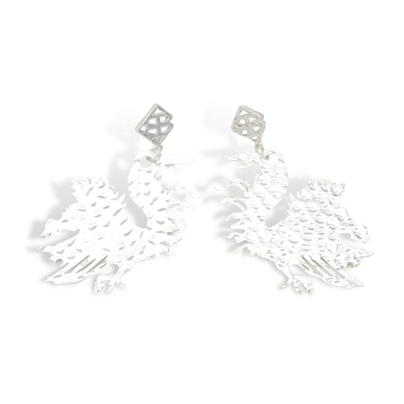 Silver University of South Carolina Gamecock Earring with BC Logo