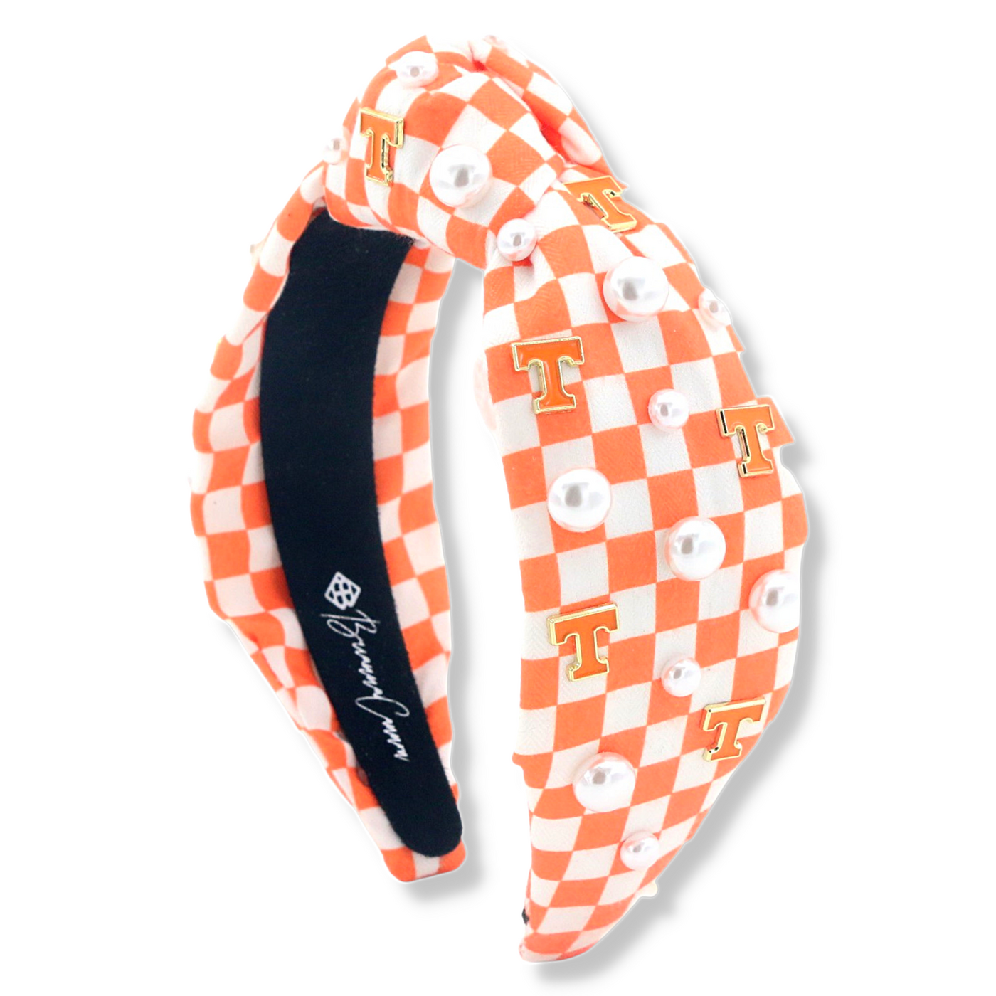 Orange and White Checkerboard Tennessee Logo Headband