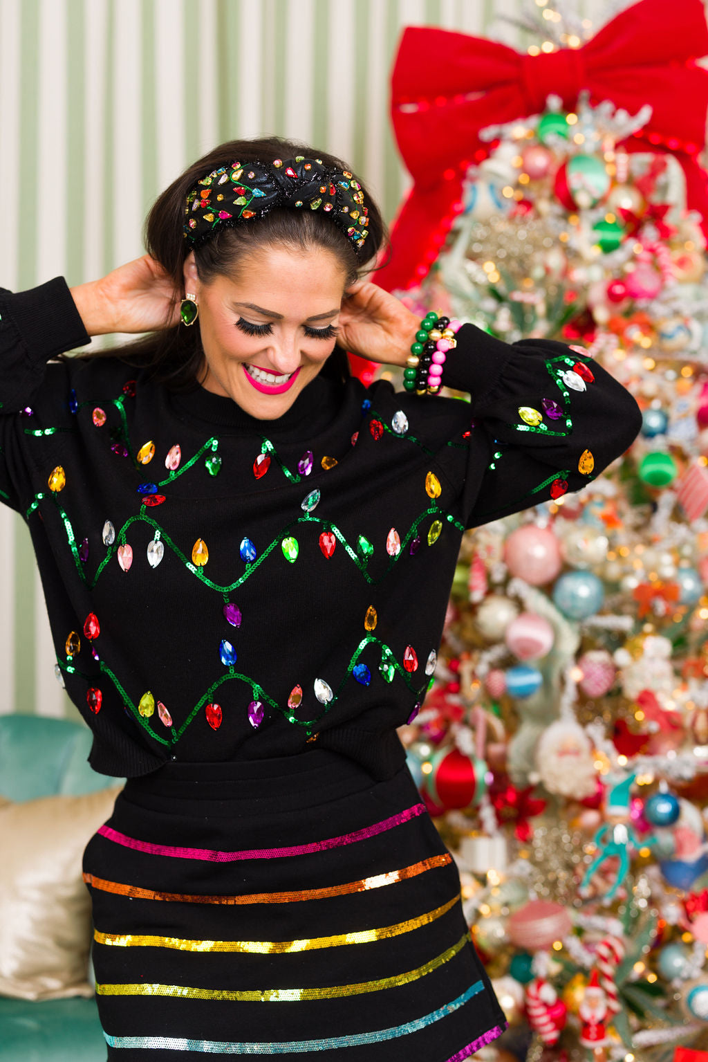 Crystal Christmas Lights Headband