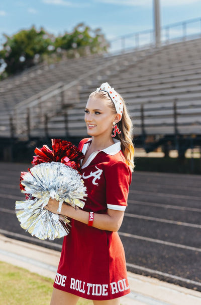 Alabama White Logo Headband