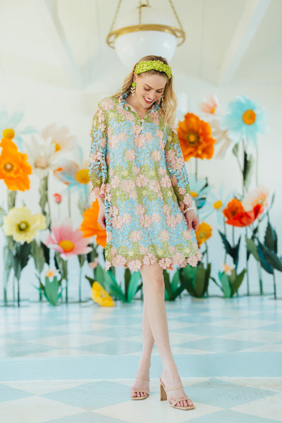 BC Caftan - Bright Floral Lace Dress