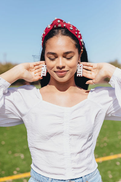 White HAIL STATE Earrings