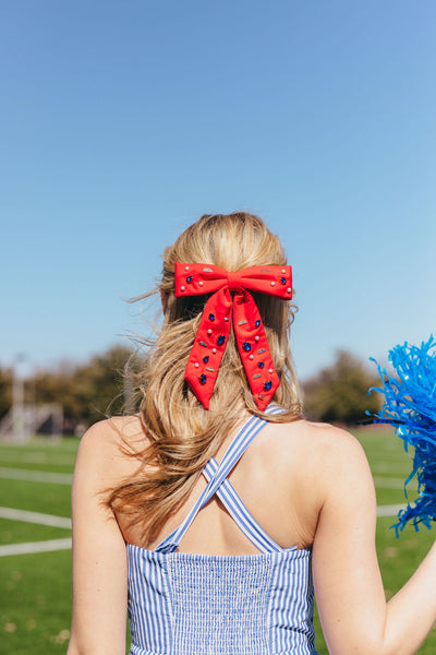 Red Ole Miss Bow  Barrette
