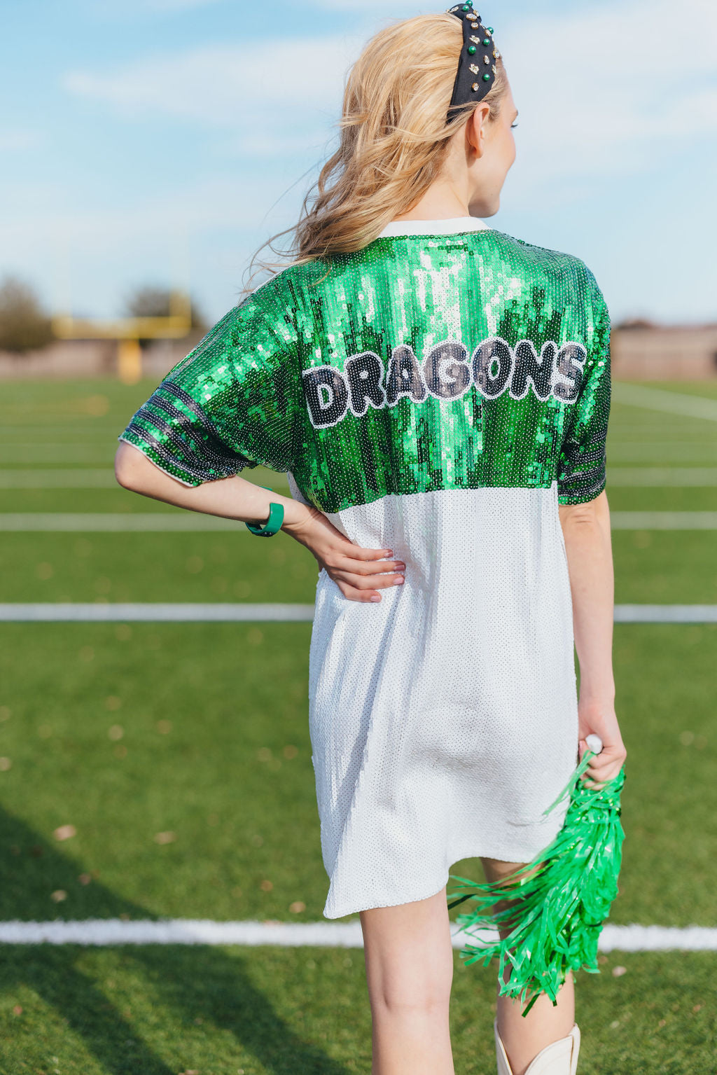 Adult Southlake Carroll Sequined Jersey Dress