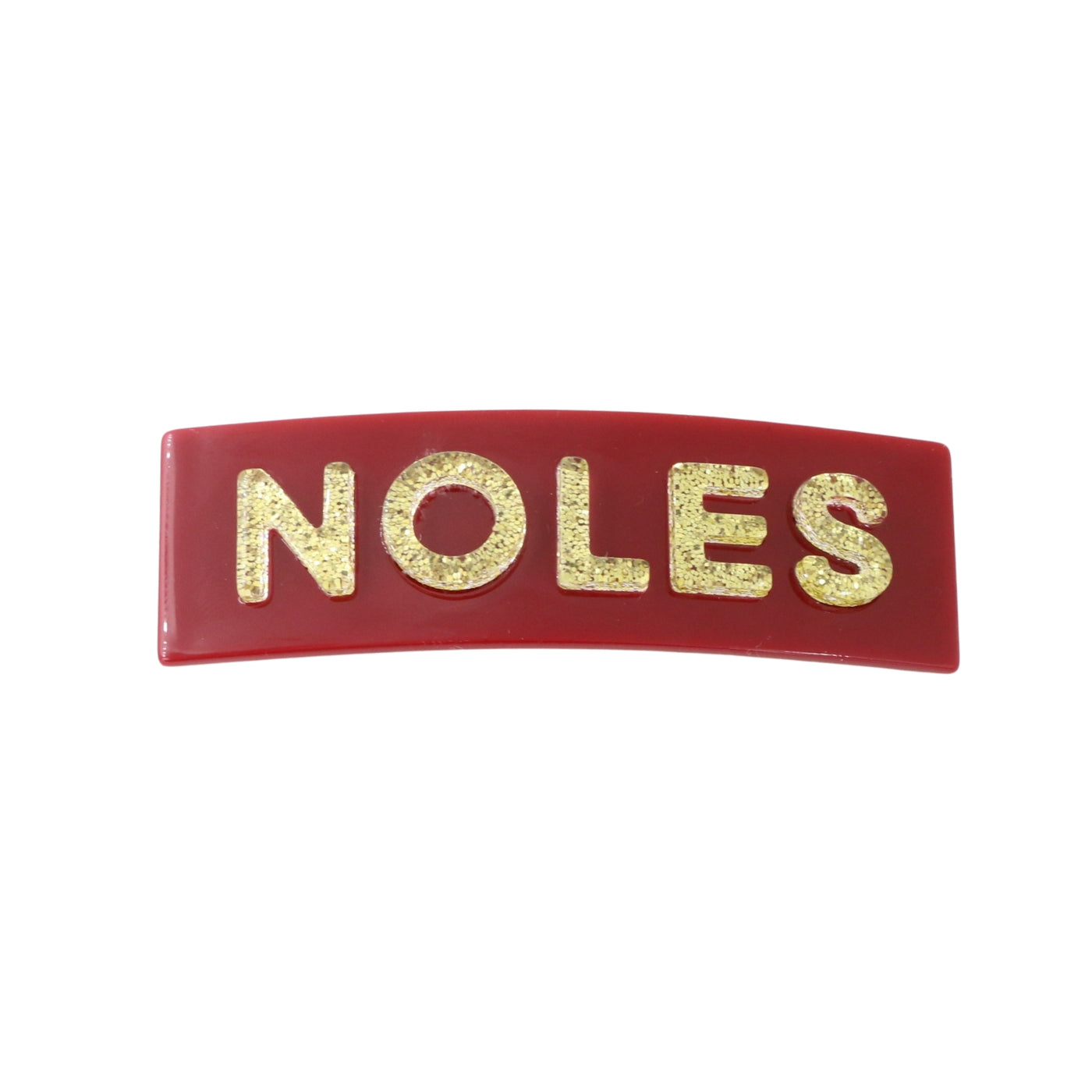 Florida State Garnet NOLES Rectangle Barrette Clip