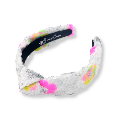 Child Size Sequin Headband with Bright Flowers