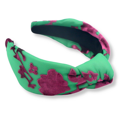 Green & Fuchsia Floral Headband