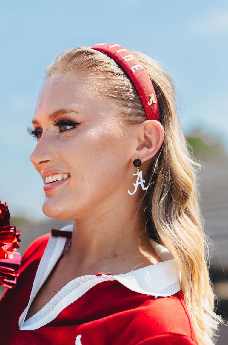 Alabama Crimson Thin Embroidered Headband