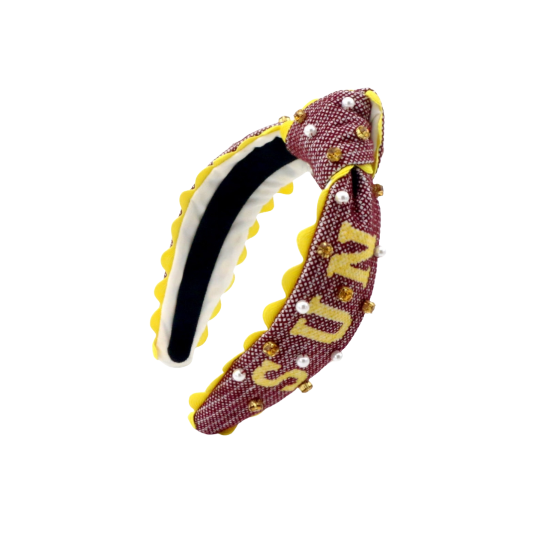 Arizona State Child SUN DEVILS Cross Stitch Headband