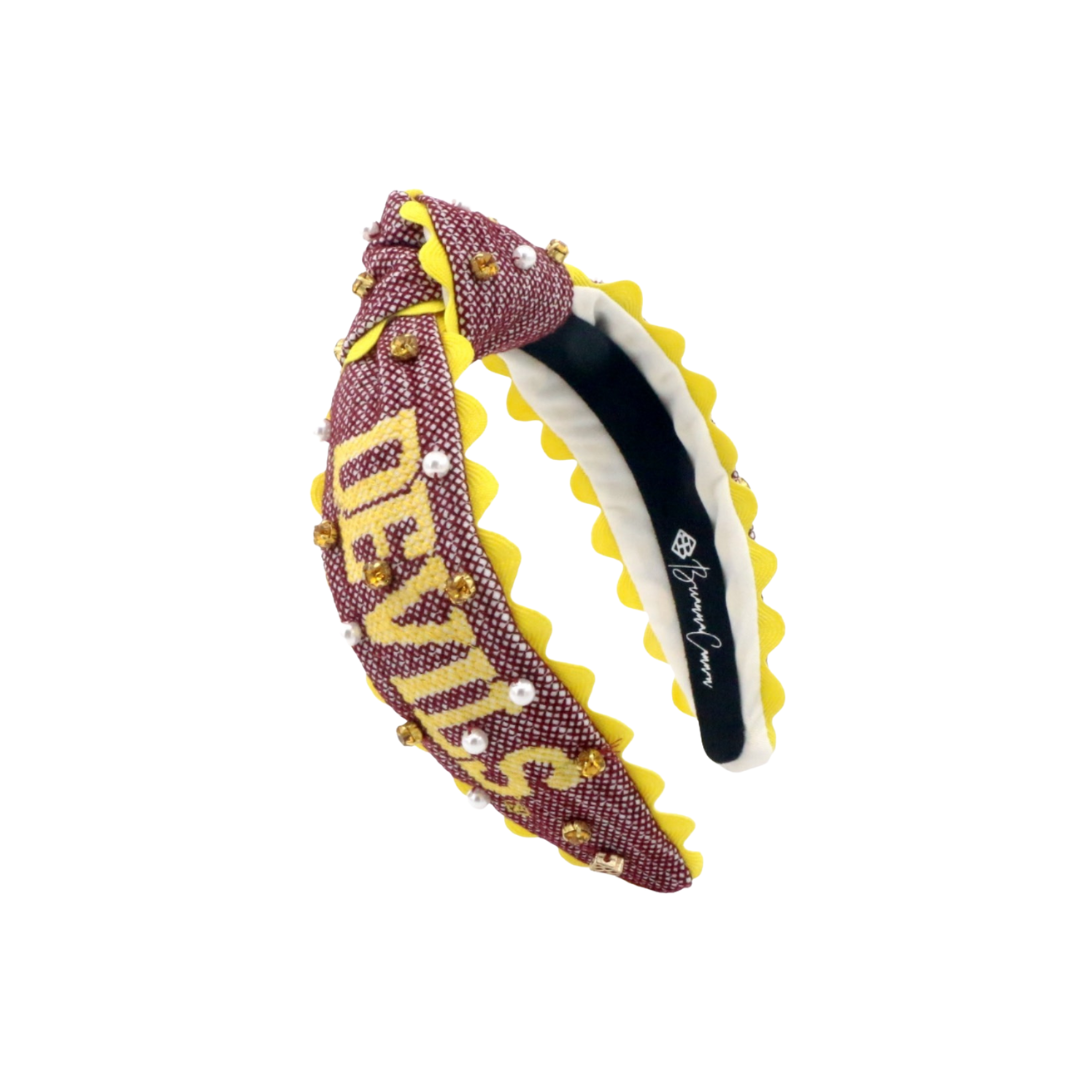 Arizona State Child SUN DEVILS Cross Stitch Headband