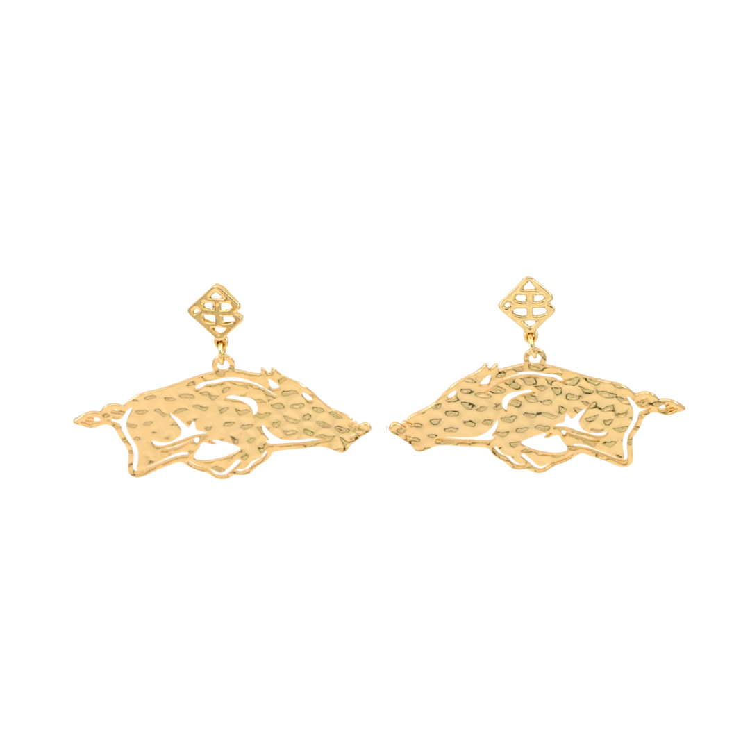 Arkansas Gold Running Razorback Earring with BC Logo – Brianna Cannon