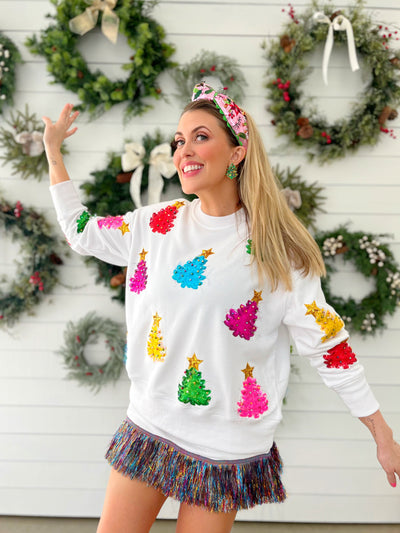 Oh (Colorful) Christmas Trees Sweatshirt