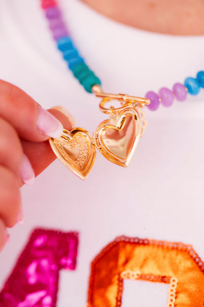 Rainbow Locket Necklace