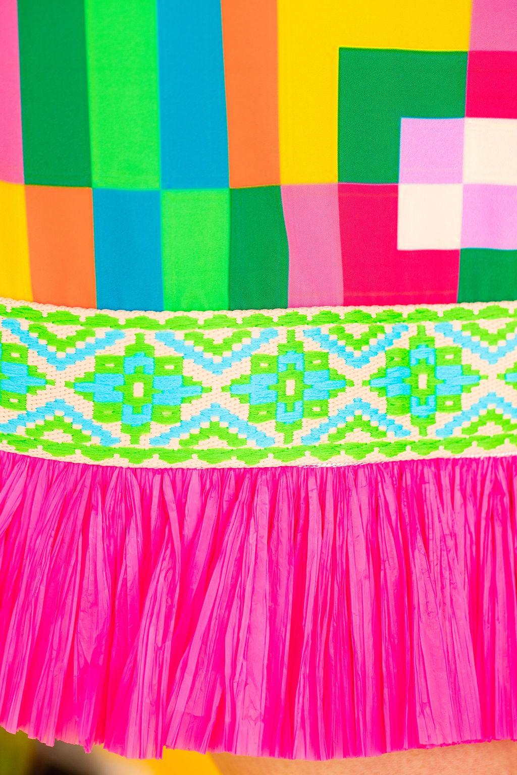 Rainbow Geo Fringe Dress