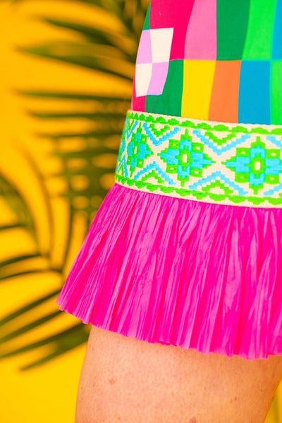 Rainbow Geo Fringe Dress