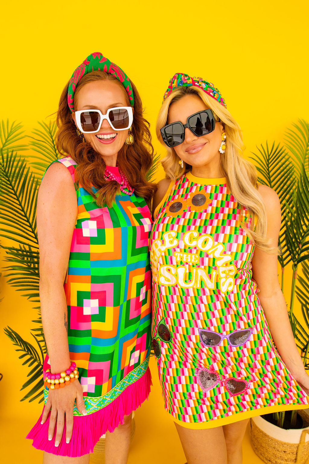 Rainbow Geo Fringe Dress