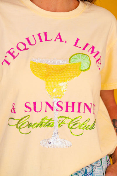 Tequila, Lime & Sunshine Cocktail Club T-Shirt