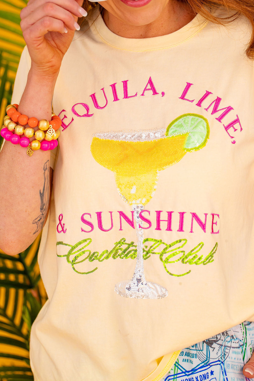 Tequila, Lime & Sunshine Cocktail Club T-Shirt
