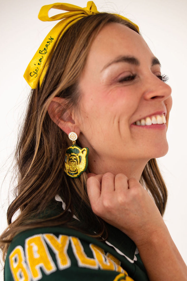 Baylor Bear Logo Earrings