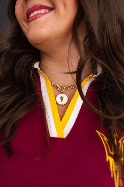 Arizona State Pearl Pendant Necklace