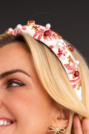 Alabama Floral Toile Logo Headband