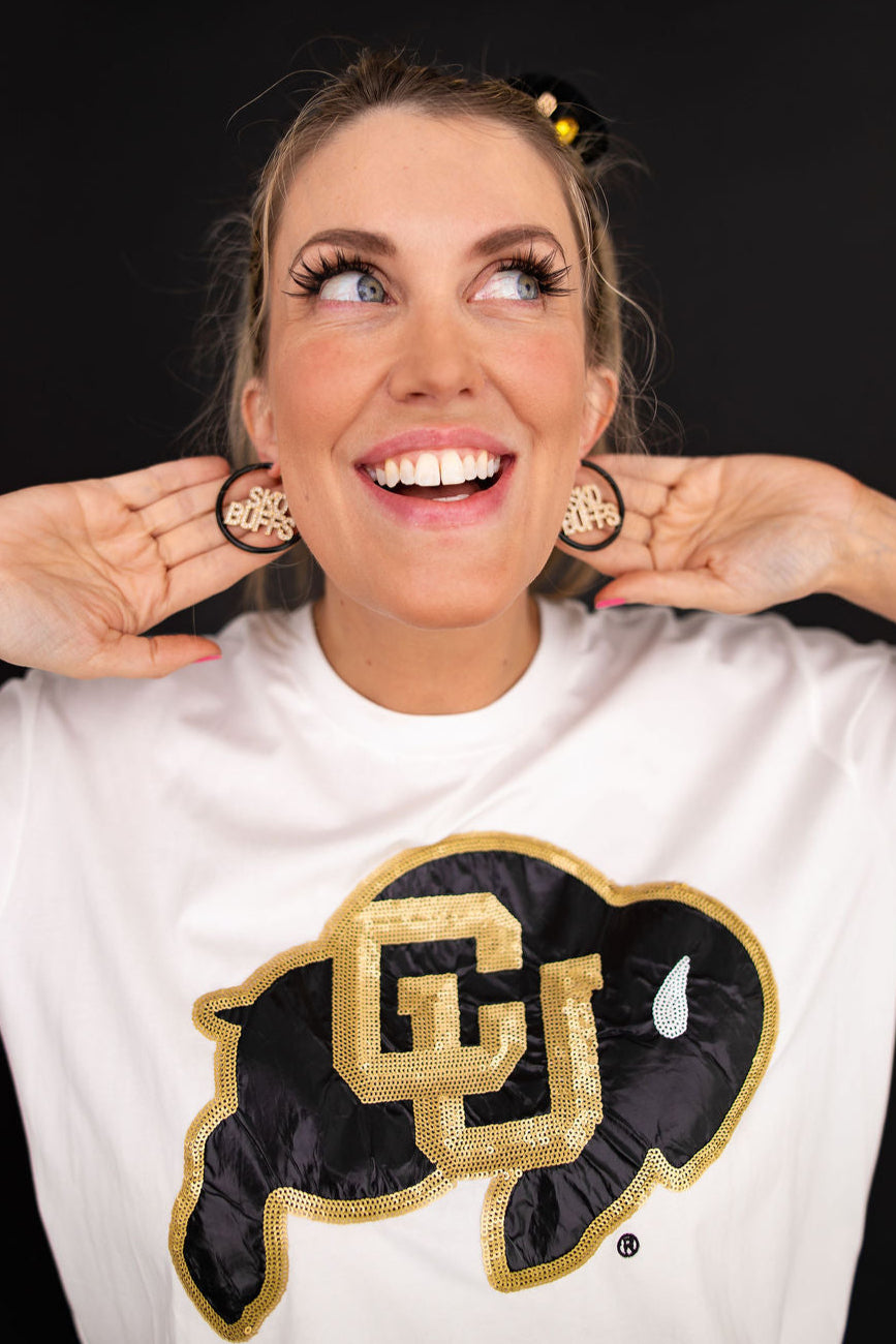 Colorado Black Pavé Hoop Earrings