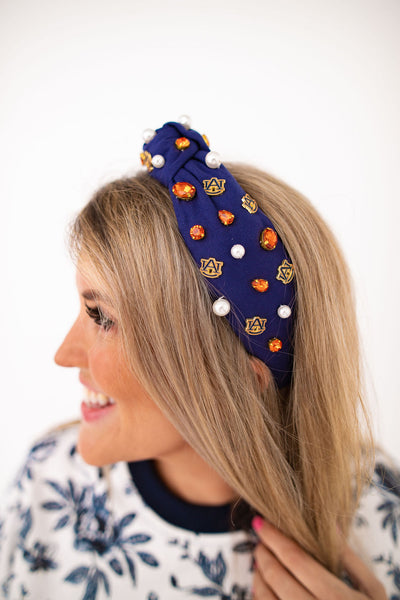 Auburn Navy Logo Headband