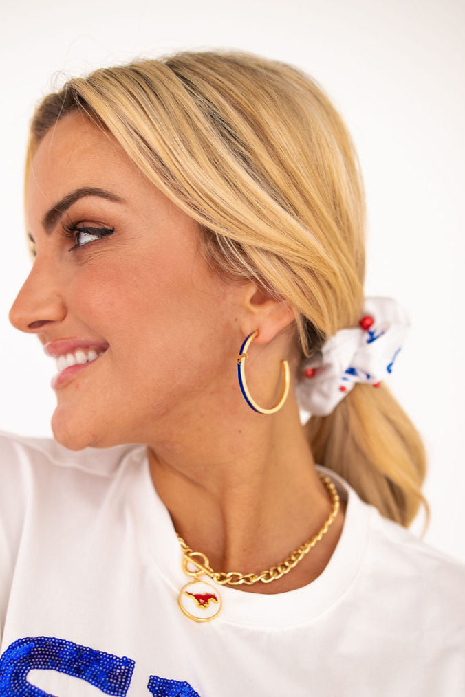 SMU Logo Hoop Earrings
