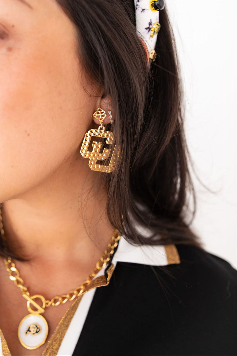 Colorado Gold Logo Earring with BC Logo