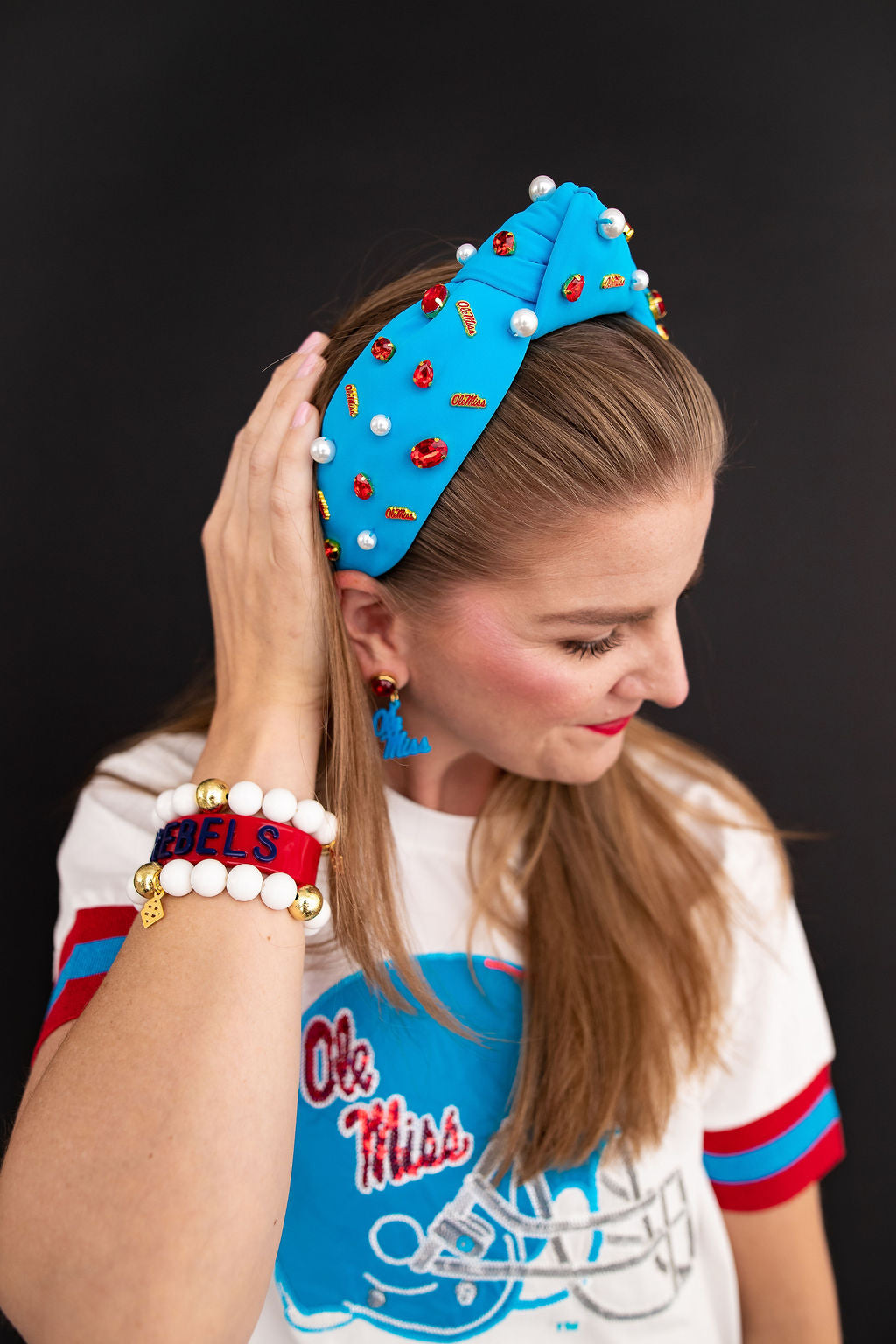 Ole Miss Powder Blue Ole Miss Logo Headband