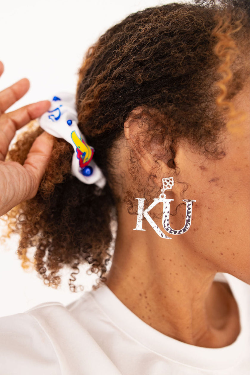Kansas Silver Logo Earring with BC Logo