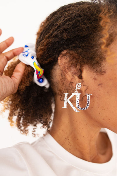 Kansas Silver Logo Earring with BC Logo