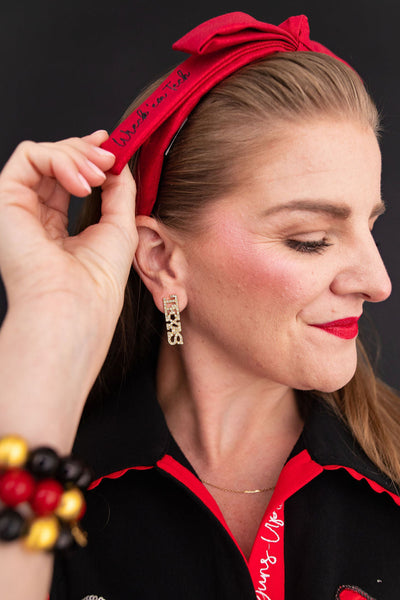 Texas Tech Pavé Rhinestone TEXAS TECH Stud Earrings