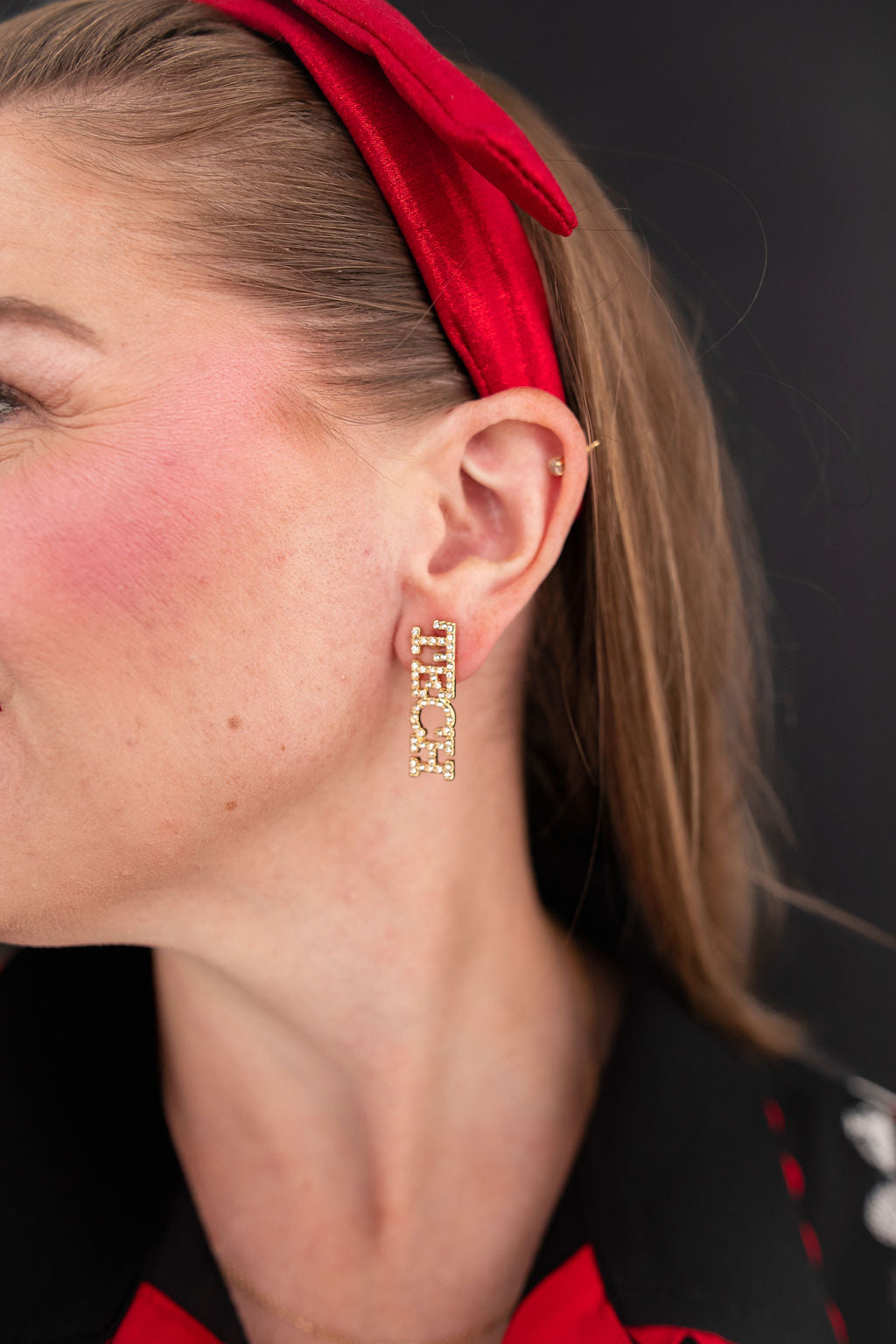 Texas Tech Pavé Rhinestone TEXAS TECH Stud Earrings