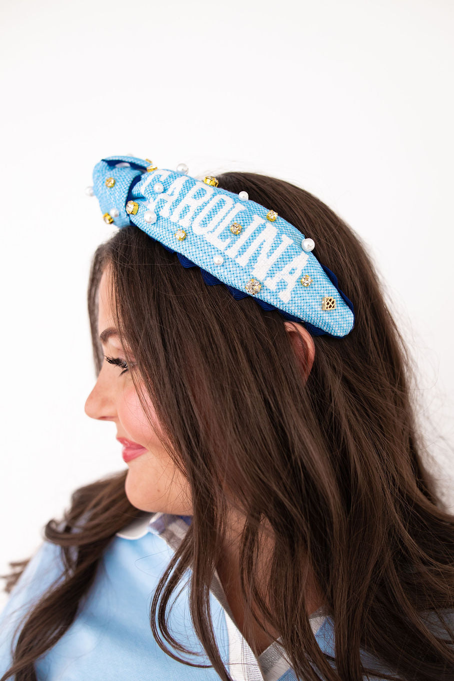 North Carolina Adult Size NORTH CAROLINA Cross Stitch Headband