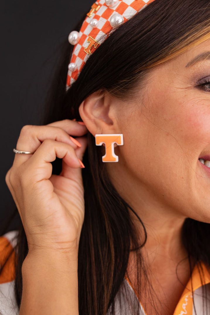 Tennessee Orange and White Power T Studs