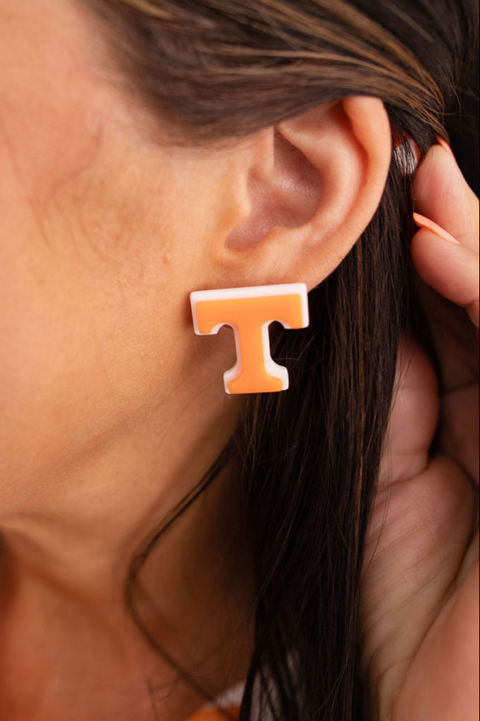 Tennessee Orange and White Power T Studs