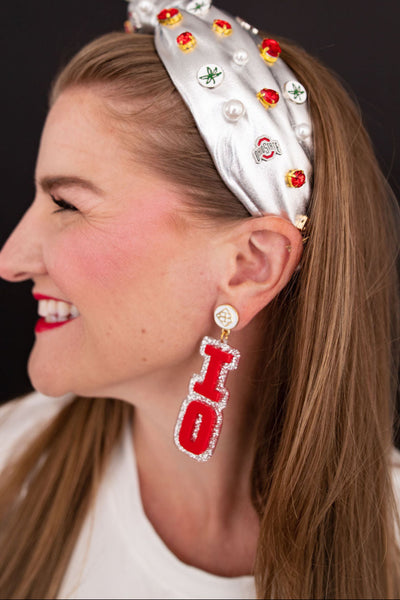 Ohio State Red OHIO Earrings