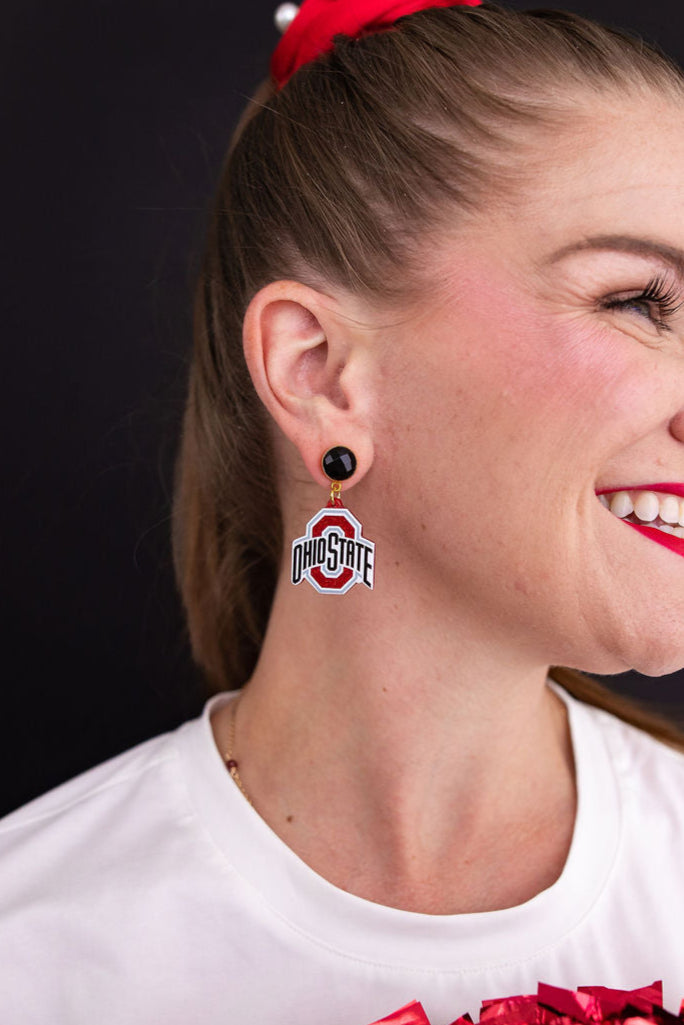 Ohio State Mini Logo Earrings