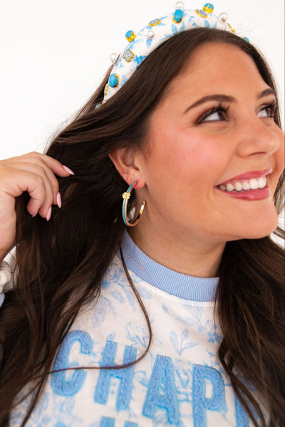 North Carolina Logo Hoop Earrings
