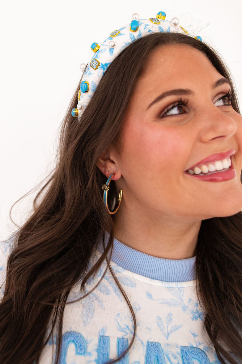 North Carolina Logo Hoop Earrings