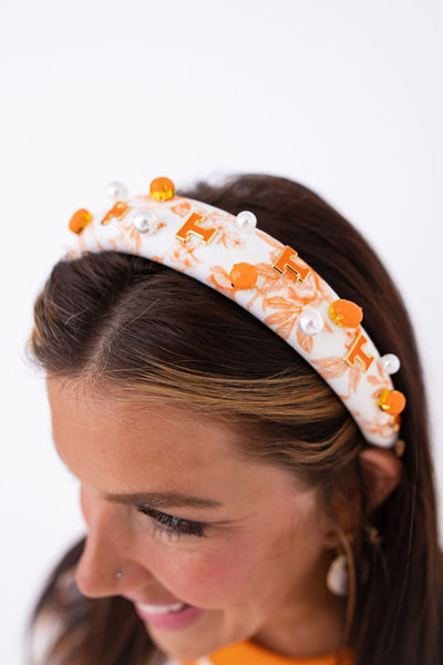 Tennessee Floral Toile Logo Headband