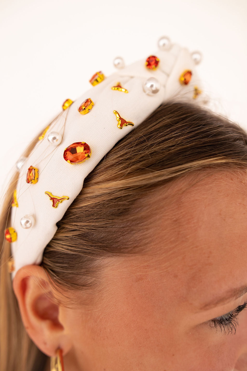 Texas White Logo Headband