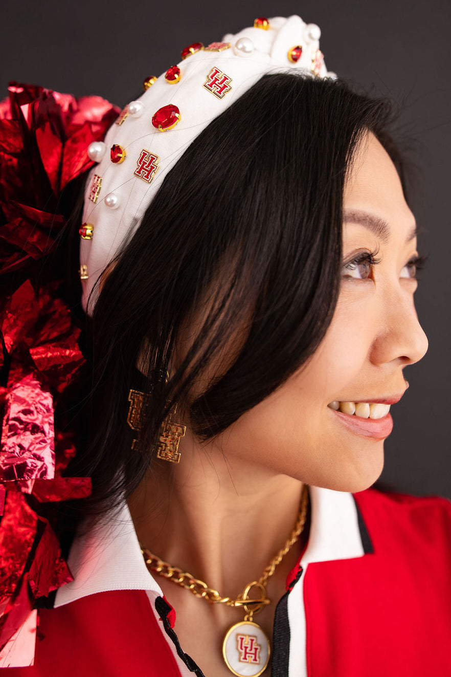 Houston White Logo Headband